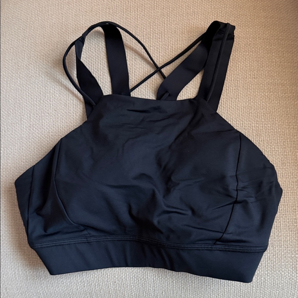 lululemon athletica Black Strappy High-Neck Sports Bra